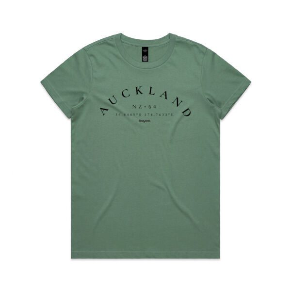 Auckland Lettering  - Womens Maple Tee Thumbnail
