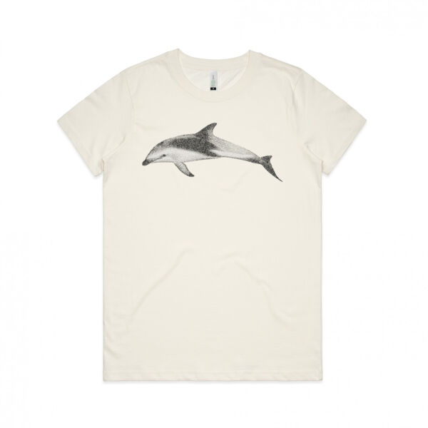 Māui Dolphin T-Shirt - Womens Maple Organic Tee Thumbnail