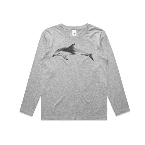 Māui Dolphin T-Shirt - Kids Longsleeve Tee Thumbnail