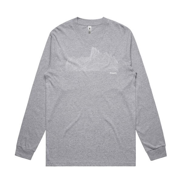 Mountain Wireframe - Mens General Long Sleeve Tee Thumbnail