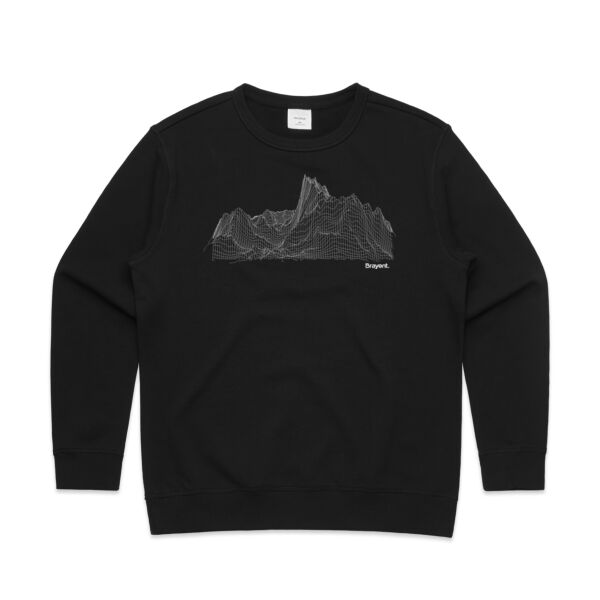 Mountain Wireframe - Womens Premium Crew Thumbnail