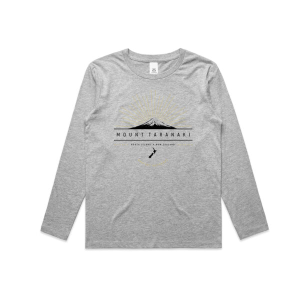 Mt Taranaki T-Shirt - Kids Longsleeve Tee Thumbnail