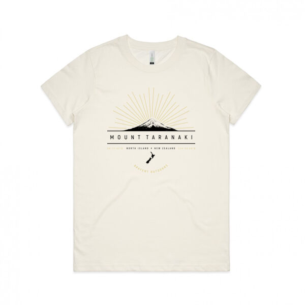Mt Taranaki T-Shirt - Womens Maple Organic Tee Thumbnail