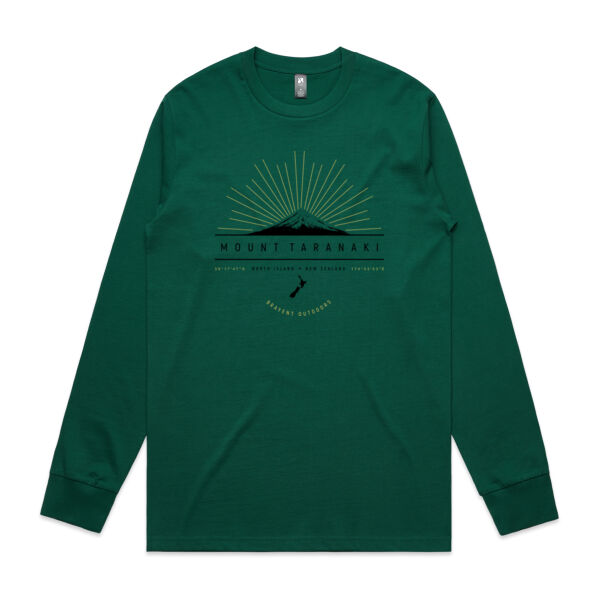 Mt Taranaki T-Shirt - Mens Classic Long Sleeved Tee Thumbnail