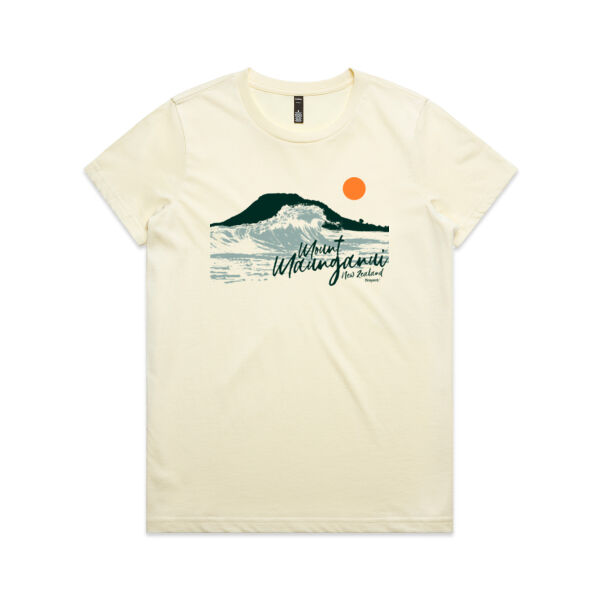 Mt. Maunganui Waves - AS Colour Womens Maple Tee Thumbnail